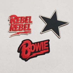 Set of 3 David Bowie Patches